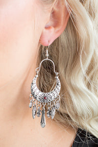 Paparazzi Earring - Nature Escape - Red