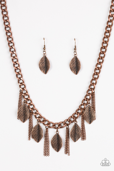 Paparazzi Necklace - Serenely Sequoia - Copper