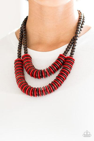 Paparazzi Necklace - Dominican Disco - Red