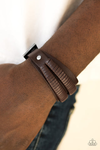 Paparazzi Bracelet - Highland Hiker - Brown Urban Wrap