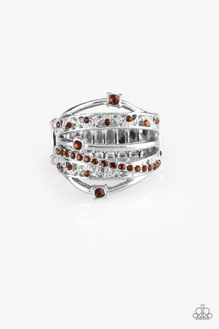 Paparazzi Ring - Make The World Sparkle - Brown