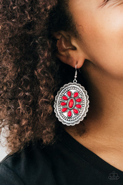 Paparazzi Earring - Absolutely Apothecary - Red