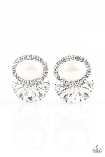 Paparazzi Earring - Happily Ever After-Glow - White
