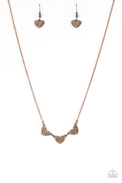 Paparazzi Necklace - Another Love Story - Copper
