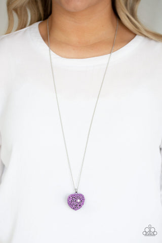 Paparazzi Necklace - Love Is All Around - Purple