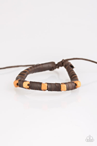 Paparazzi Bracelet - Backwoods Backpacker - Brown Urban