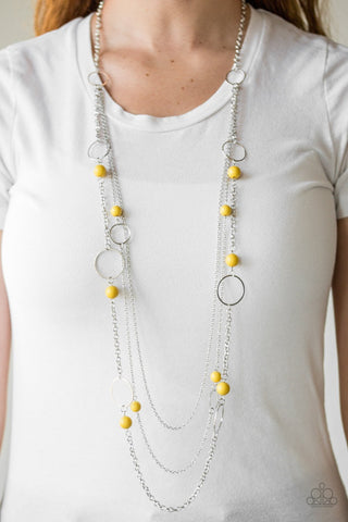 Paparazzi Necklace - Beachside Babe - Yellow