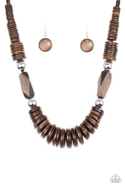 Paparazzi Necklace - Boldly Belize - Brown