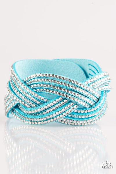 Paparazzi Bracelet - Big City Shimmer - Blue Urban Wrap