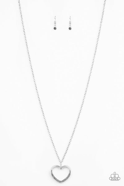 Paparazzi Necklace - Bighearted - Silver