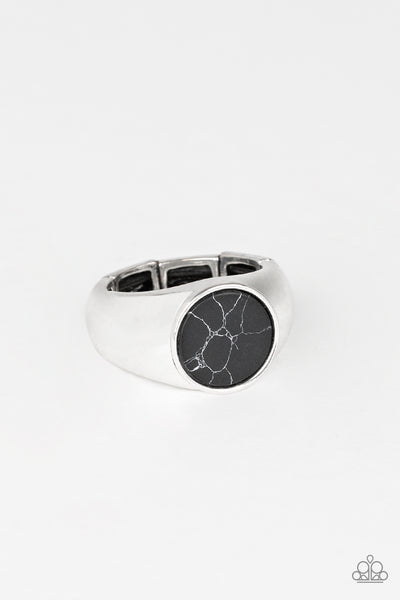 Paparazzi Ring - Carbon Print - Black Urban