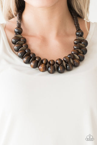 Paparazzi Necklace - Caribbean Cover Girl - Brown