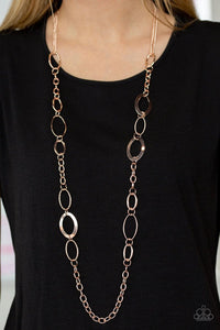 Paparazzi Necklace - Chain Cadence - Rose Gold