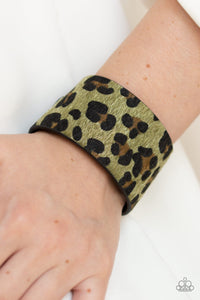 Paparazzi Bracelet - Cheetah Cabana - Green Urban Wrap