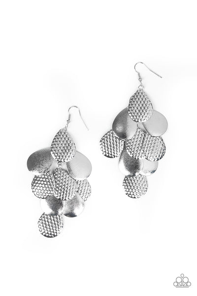 Paparazzi Earring - Chime Time - Silver