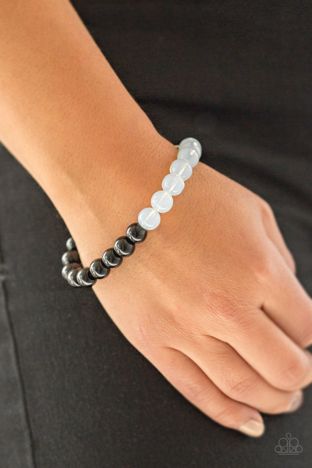 Paparazzi Bracelet - Cool and Content - White Urban