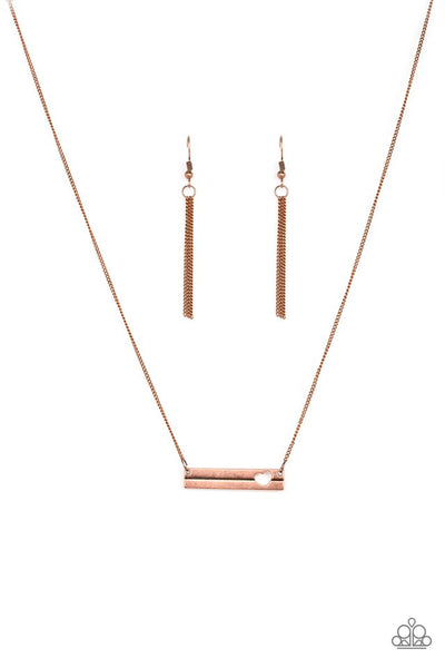 Paparazzi Necklace - Sending All My Love - Copper