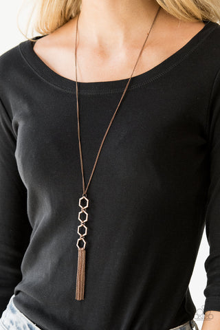 Paparazzi Necklace - Ready, Set, Geo! - Copper