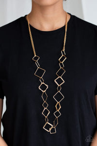 Paparazzi Necklace - Backed Into A Corner - Gold