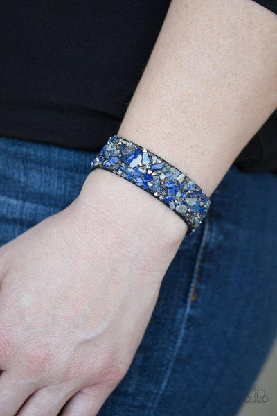 Paparazzi Bracelet - Totally Crushed It - Blue Urban Wrap