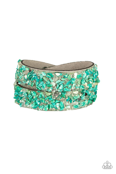 Paparazzi Bracelet - Crushed To Conclusions - Green Urban Wrap