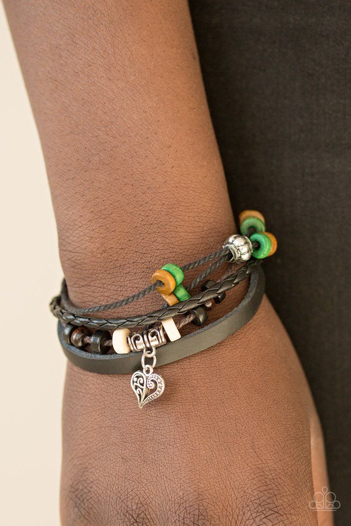 Paparazzi Bracelet - Desert Heart - Green Urban