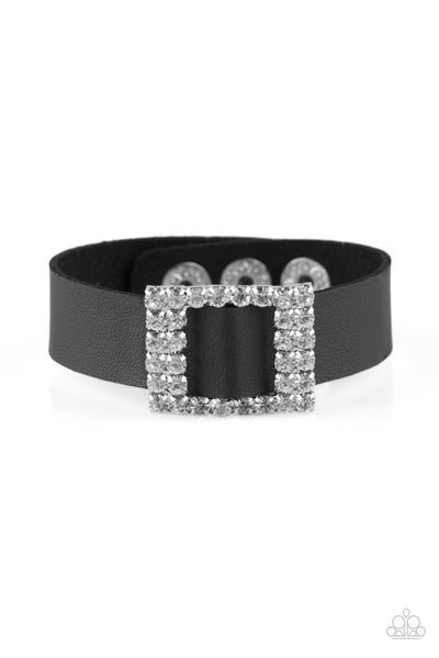 Paparazzi Bracelet - Diamond Diva - Black Urban Wrap