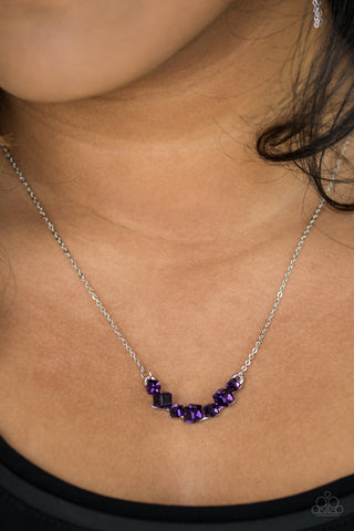 Paparazzi Necklace - Loaded Dice - Purple