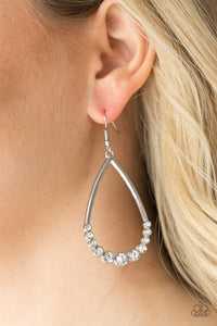 Paparazzi Earring - Dipped In Diamonds - White