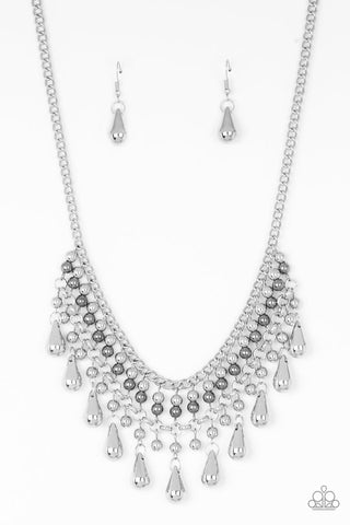 Paparazzi Necklace - Don't Forget to Boss! - Silver