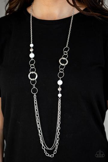 Paparazzi Necklace - Modern Motley - White