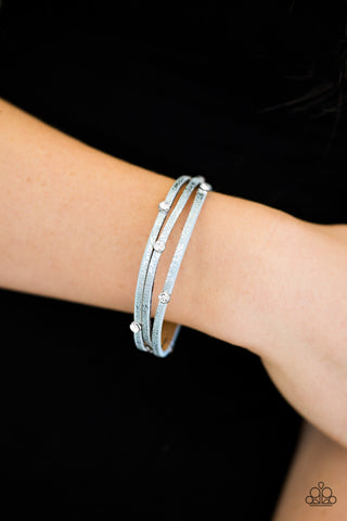 Paparazzi Bracelet - Drop A Shine - Blue Urban Wrap