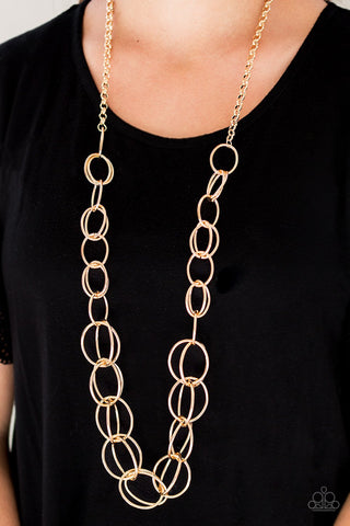 Paparazzi Necklace - Elegantly Ensnared - Gold