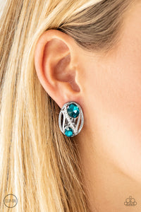 Paparazzi Earring - Where's The Firework? - Blue Clip-On