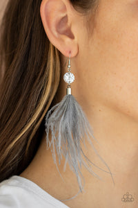 Paparazzi Earring - Feathered Flamboyance - Silver