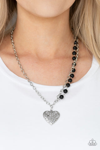 Paparazzi Necklace - Forever In My Heart - Black