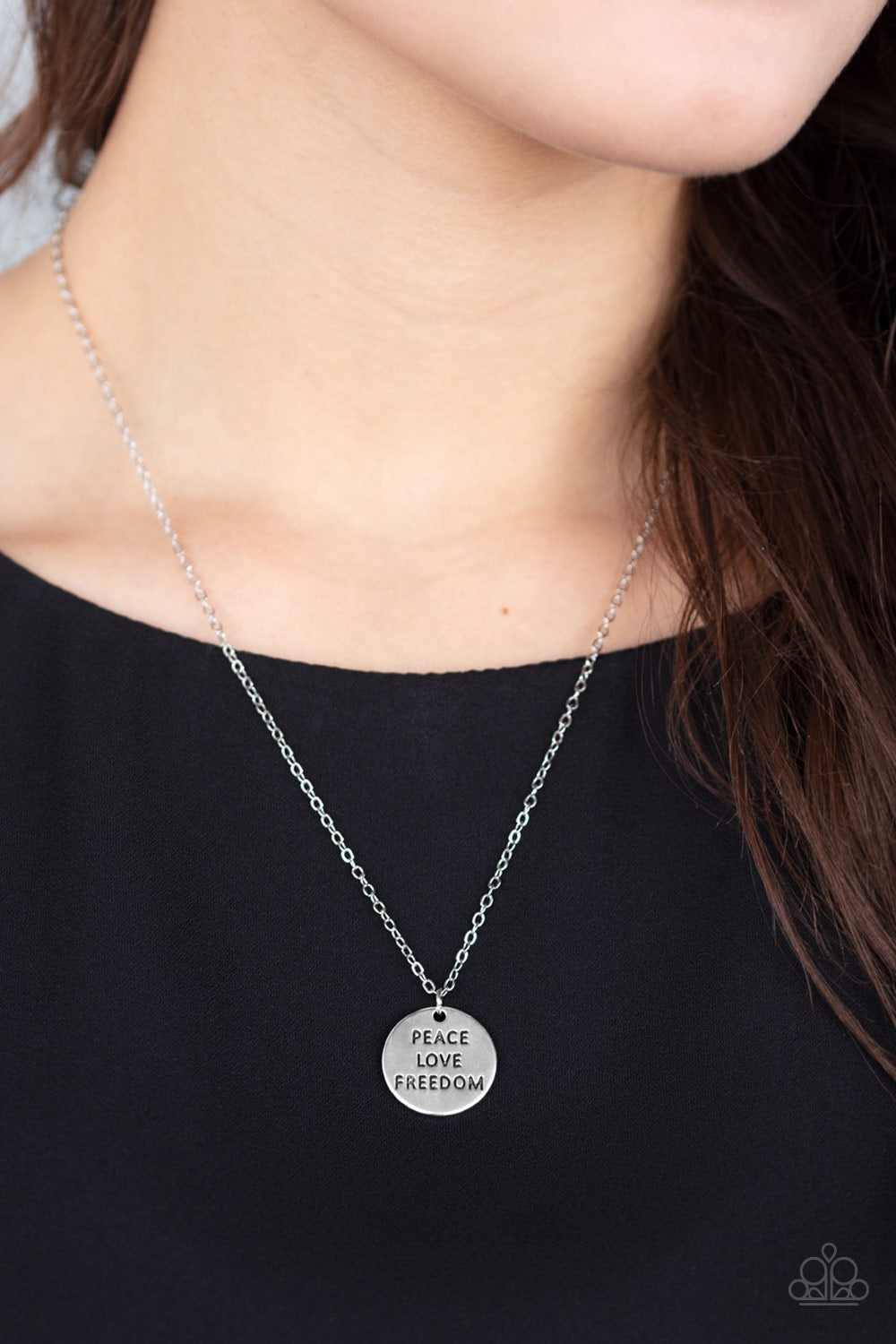 Paparazzi Necklace - Freedom Isn't Free - Silver