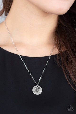 Paparazzi Necklace - Freedom Isn't Free - Silver