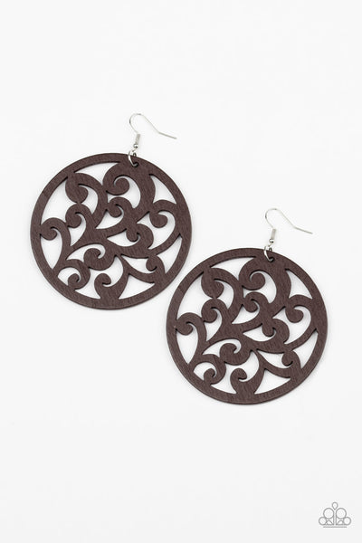 Paparazzi Earring - Fresh Off The Vine - Brown