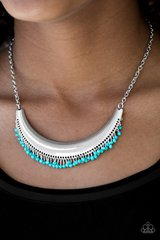 Paparazzi Necklace - Fringe Out - Blue