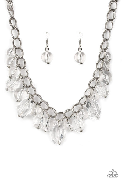 Paparazzi Necklace - Gorgeously Globetrotter - White