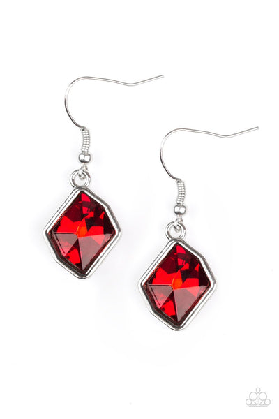 Paparazzi Earring - Glow It Up - Red