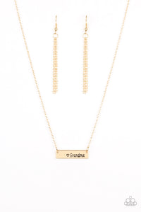 Paparazzi Necklace - Best Grandma Ever - Gold