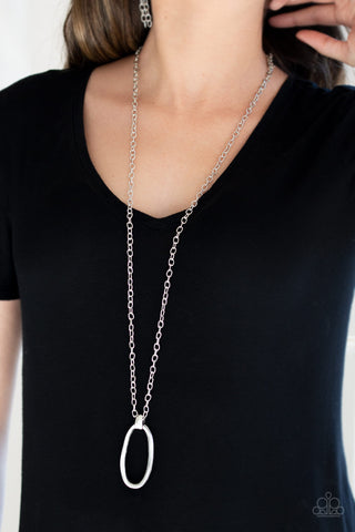 Paparazzi Necklace - Grit Girl - Silver