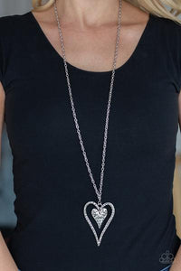 Paparazzi Necklace - Hardened Hearts - Silver