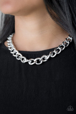 Paparazzi Necklace - Heavyweight Champion - Silver