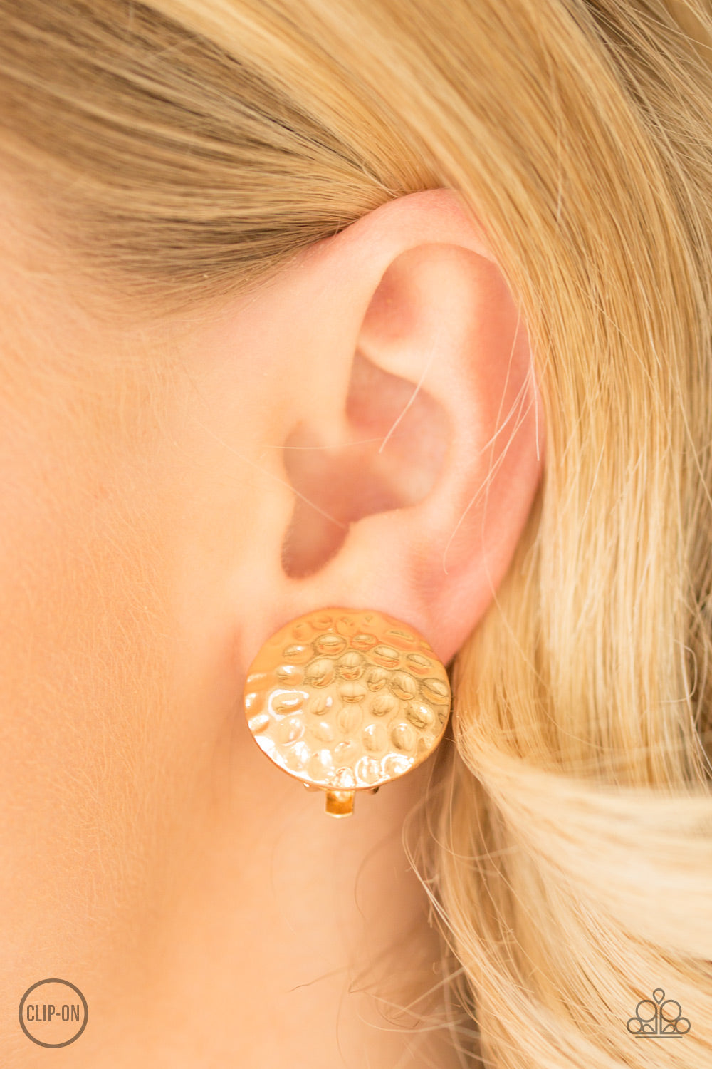Paparazzi Earring - Hold The Shine - Gold Clip-On
