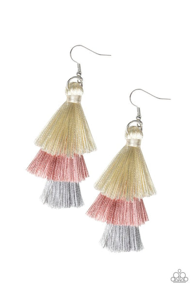 Paparazzi Earring - Hold On To Your Tassel - Pink