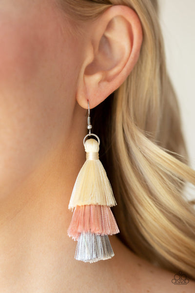 Paparazzi Earring - Hold On To Your Tassel - Pink