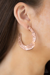 Paparazzi Earring - The HOOP Up - Copper